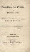 Ancillon / Vermittlung der Extreme (Philosophie) 1831