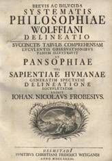 Frobesius / Brevis Systematis Philosophiae Wolffiano 1734