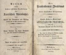 Thanner / Transcendental-Idealismus 1805